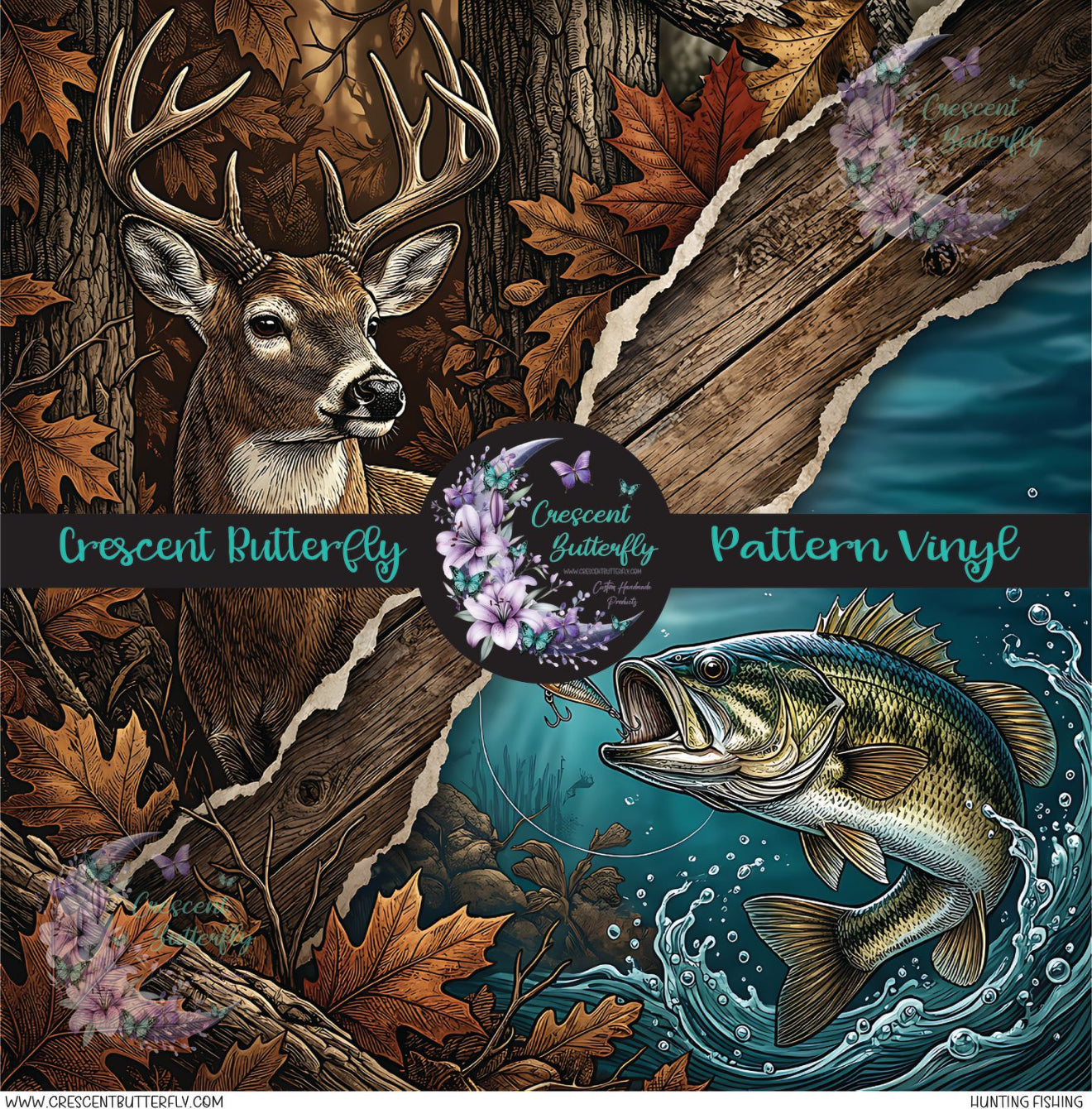 Hunting Fishing Printed Vinyl Sheet/Wrap