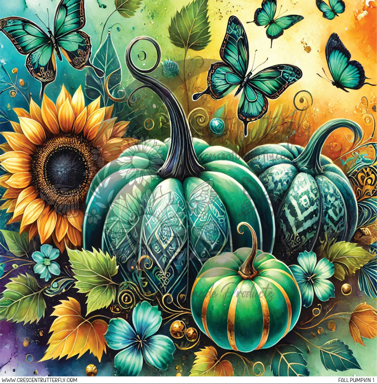 Fall Pumpkin 1 Printed Vinyl Sheet/Wrap