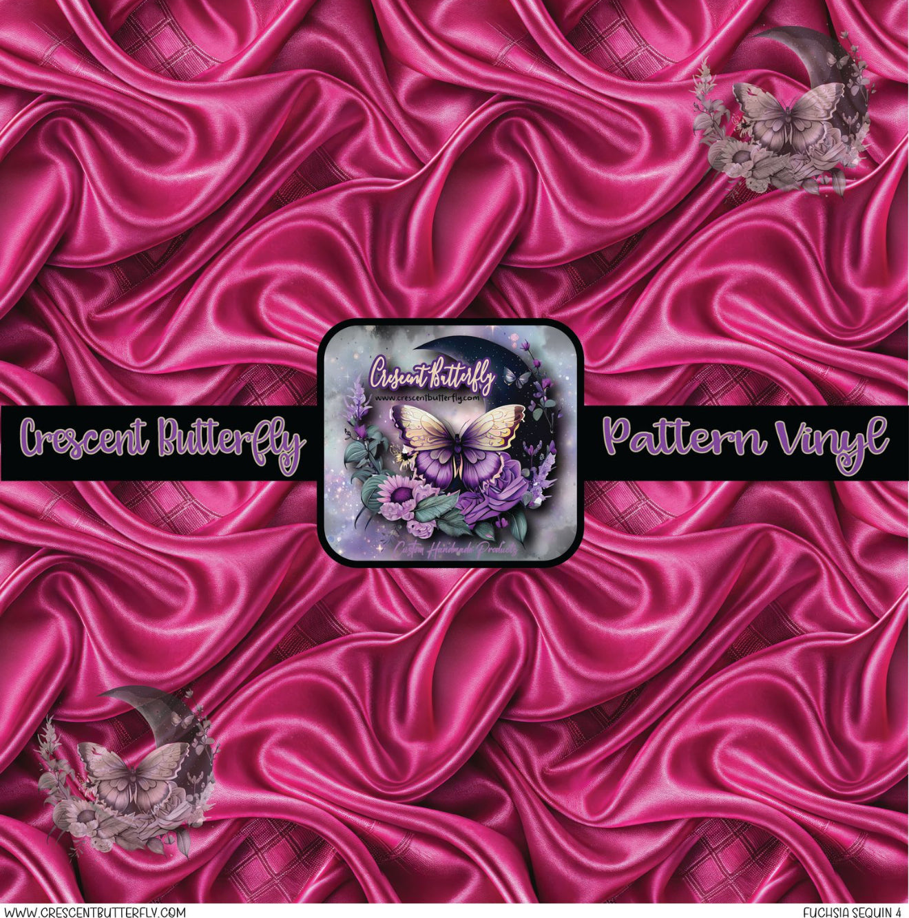 Fuchsia Sequin 4 Printed Vinyl Sheet/Wrap