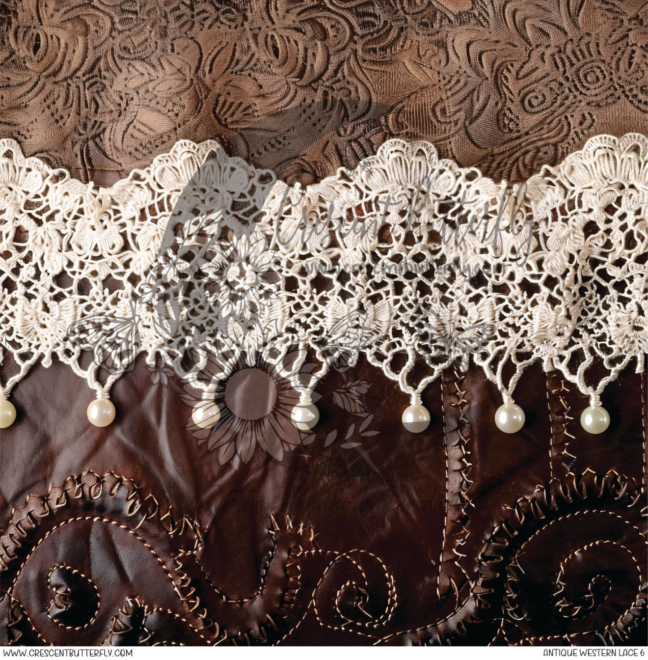 Antique Western Lace 6 Printed Vinyl Sheet/Wrap