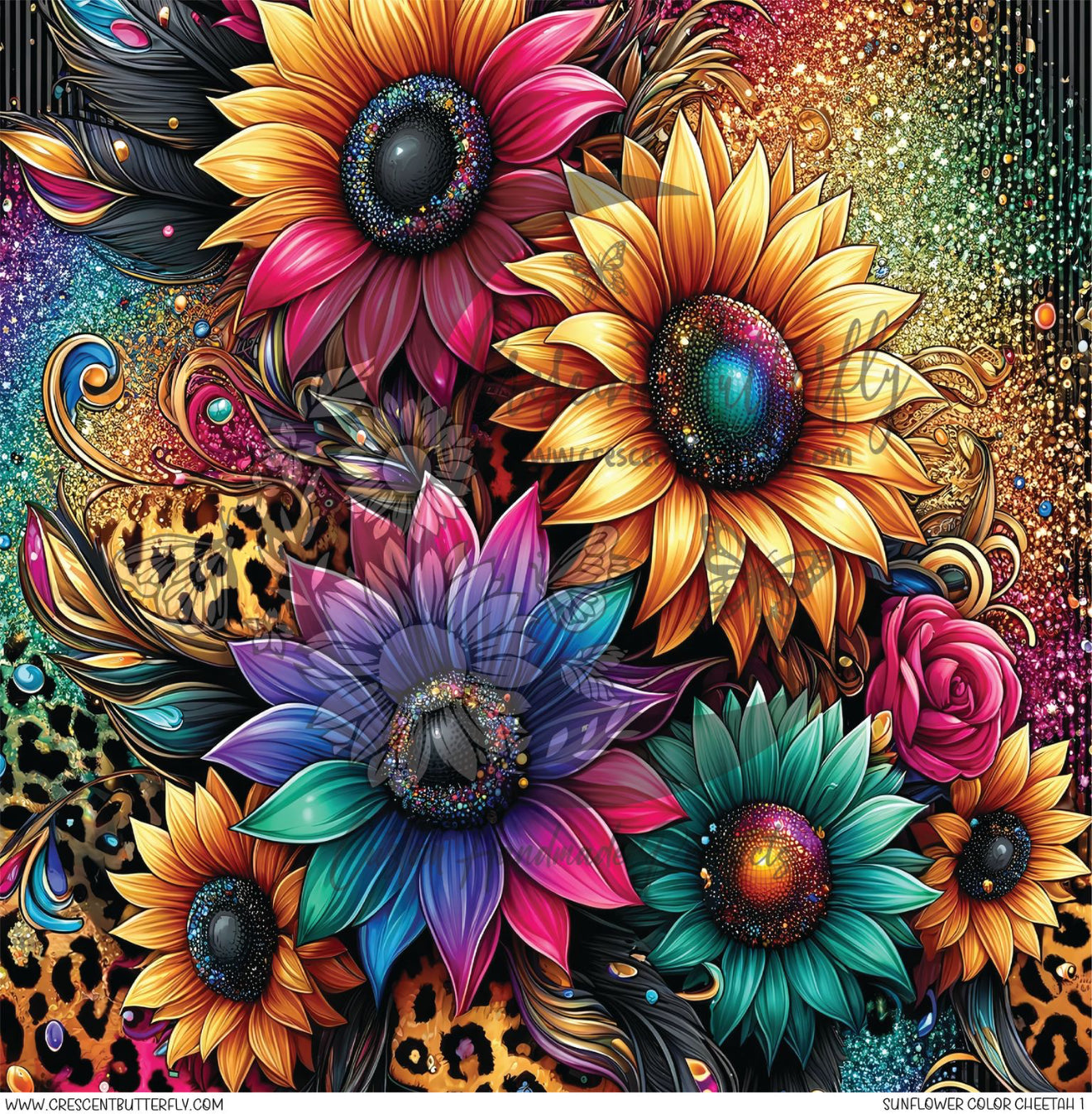 Sunflower Color Cheetah 1 Printed Vinyl Sheet/Wrap