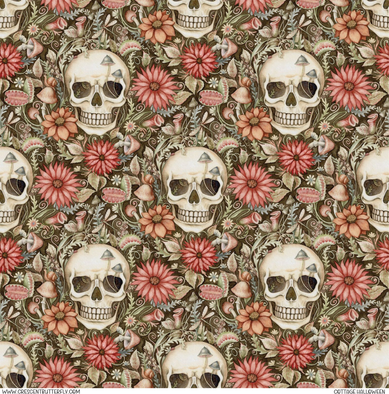 Cottage Halloween Printed Vinyl Sheet/Wrap