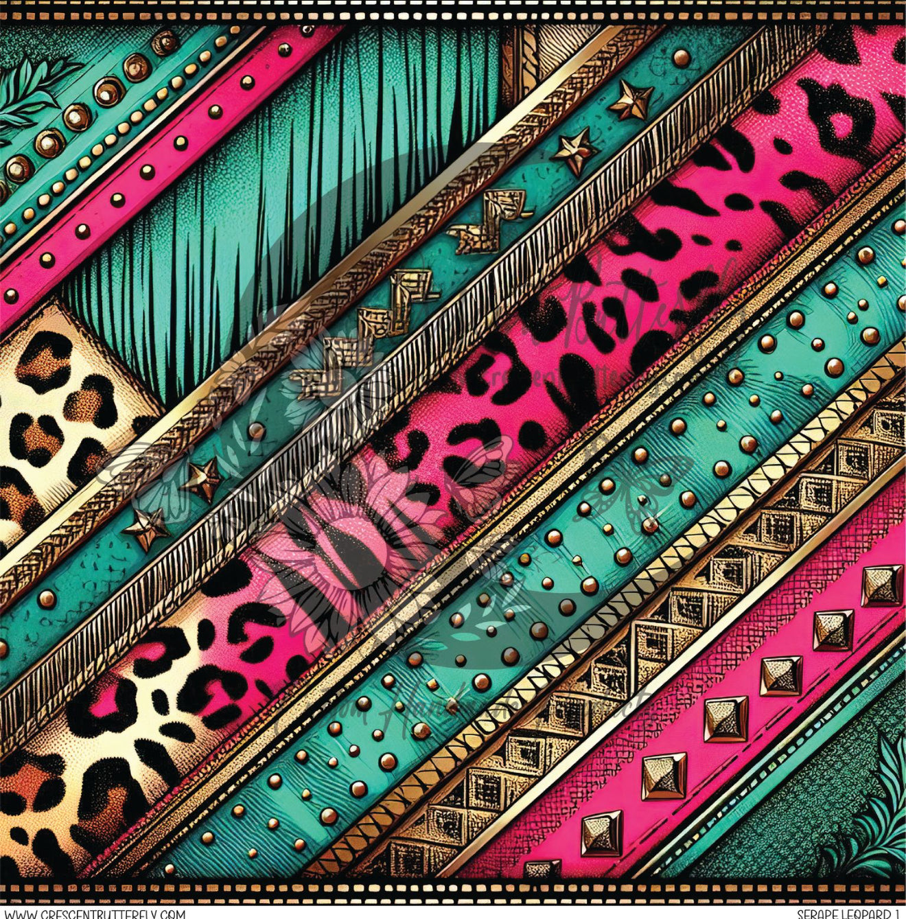 Serape Leopard 1 Printed Vinyl Sheet/Wrap