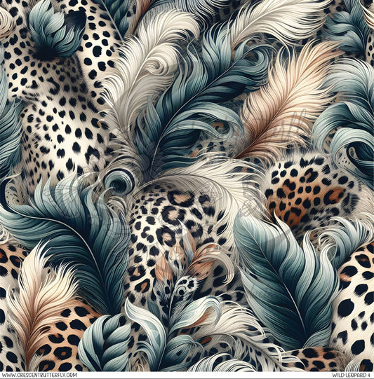 Wild Leopard 4 Printed Vinyl Sheet/Wrap