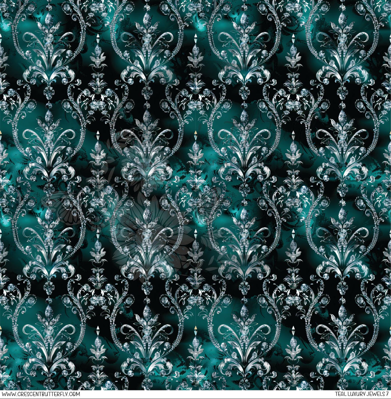 Teal Luxury Jewels 7 Printed Vinyl Sheet/Wrap
