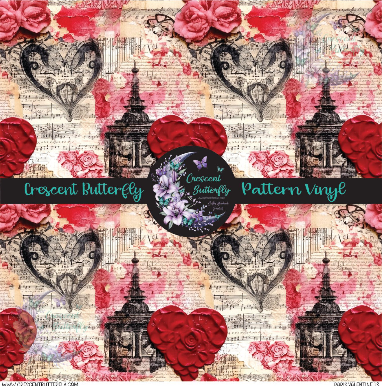 Paris Valentine 13 Printed Vinyl Sheet/Wrap