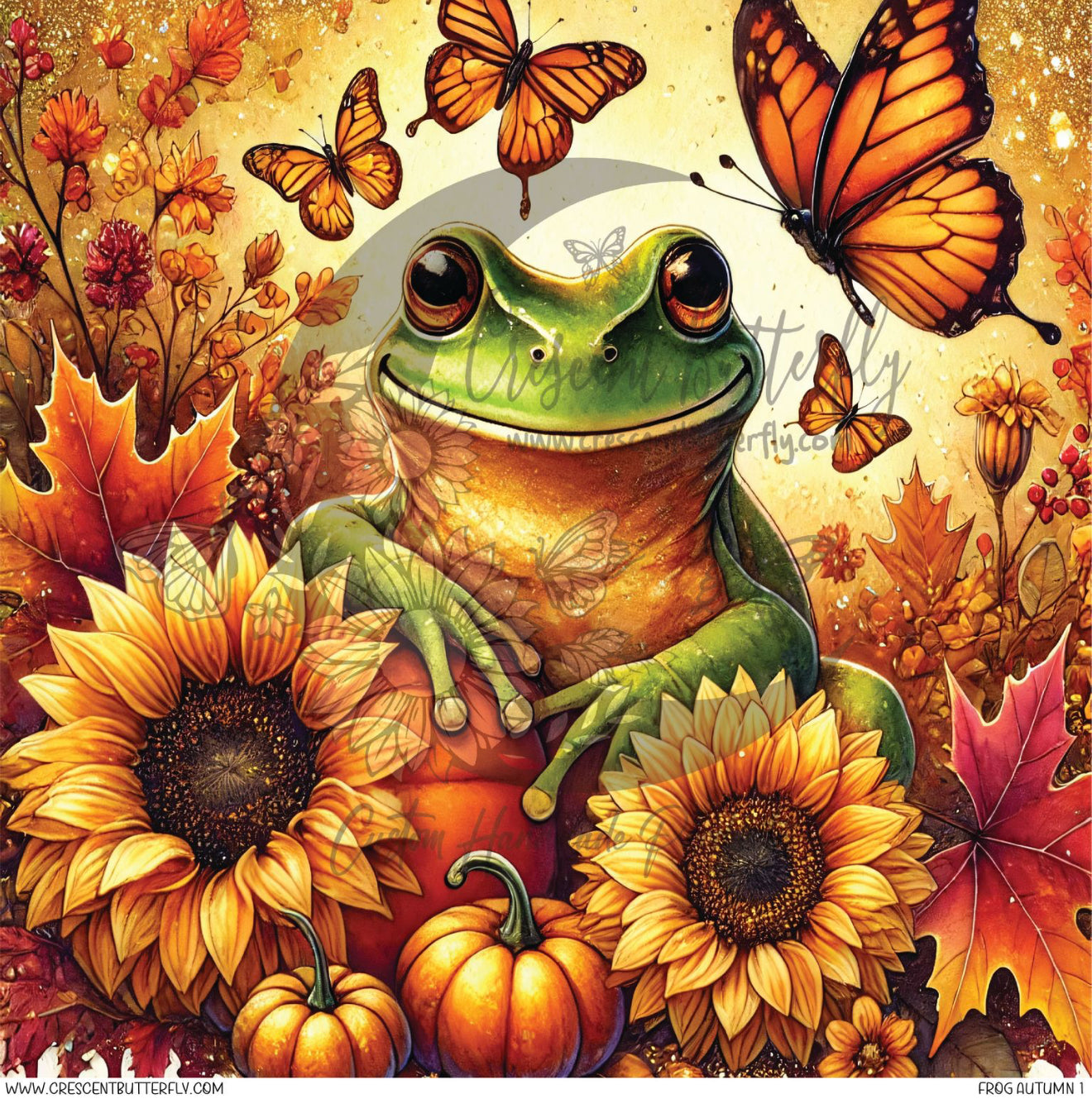 Frog Autumn 1 Printed Vinyl Sheet/Wrap
