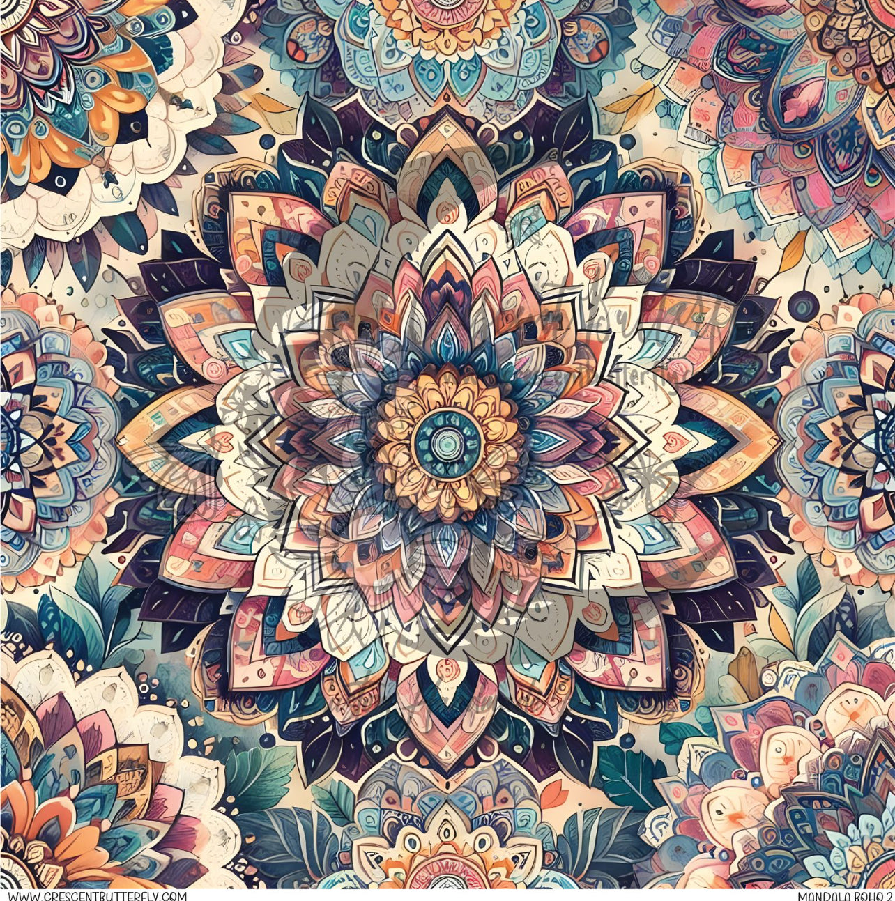 Mandala Boho 2 Printed Vinyl Sheet/Wrap