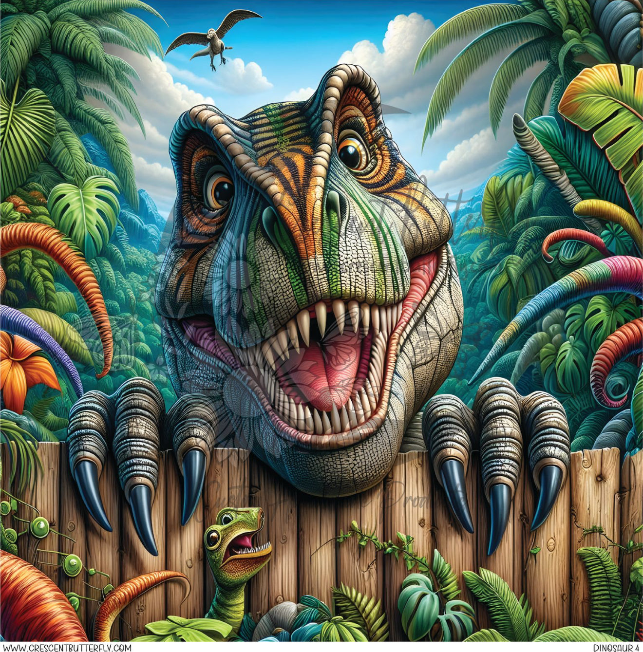 Dinosaur 4 Printed Vinyl Sheet/Wrap