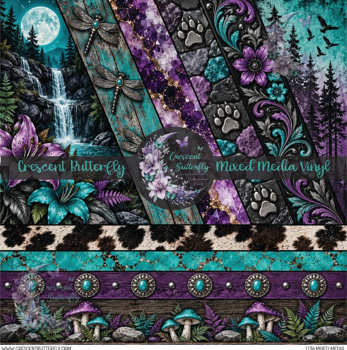 1136 Mixed Media Printed Vinyl Sheet/Wrap