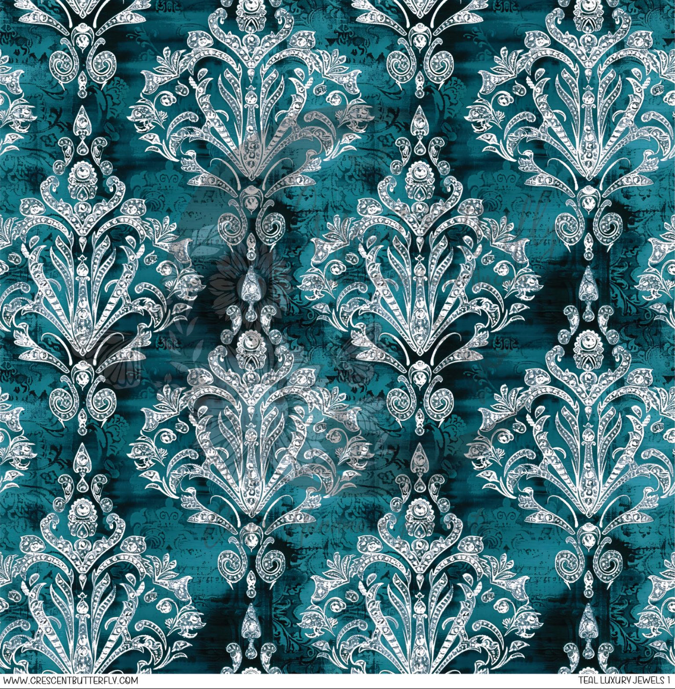 Teal Luxury Jewels 1 Printed Vinyl Sheet/Wrap