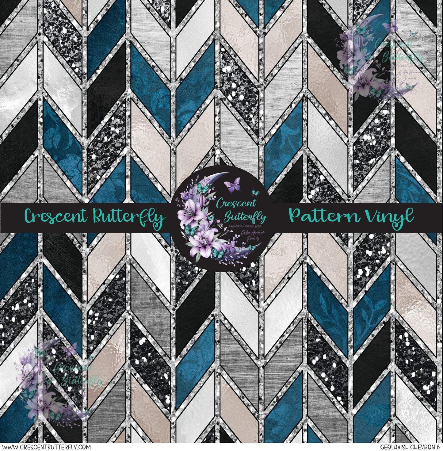 Geolavish Chevron 6 Printed Vinyl Sheet/Wrap