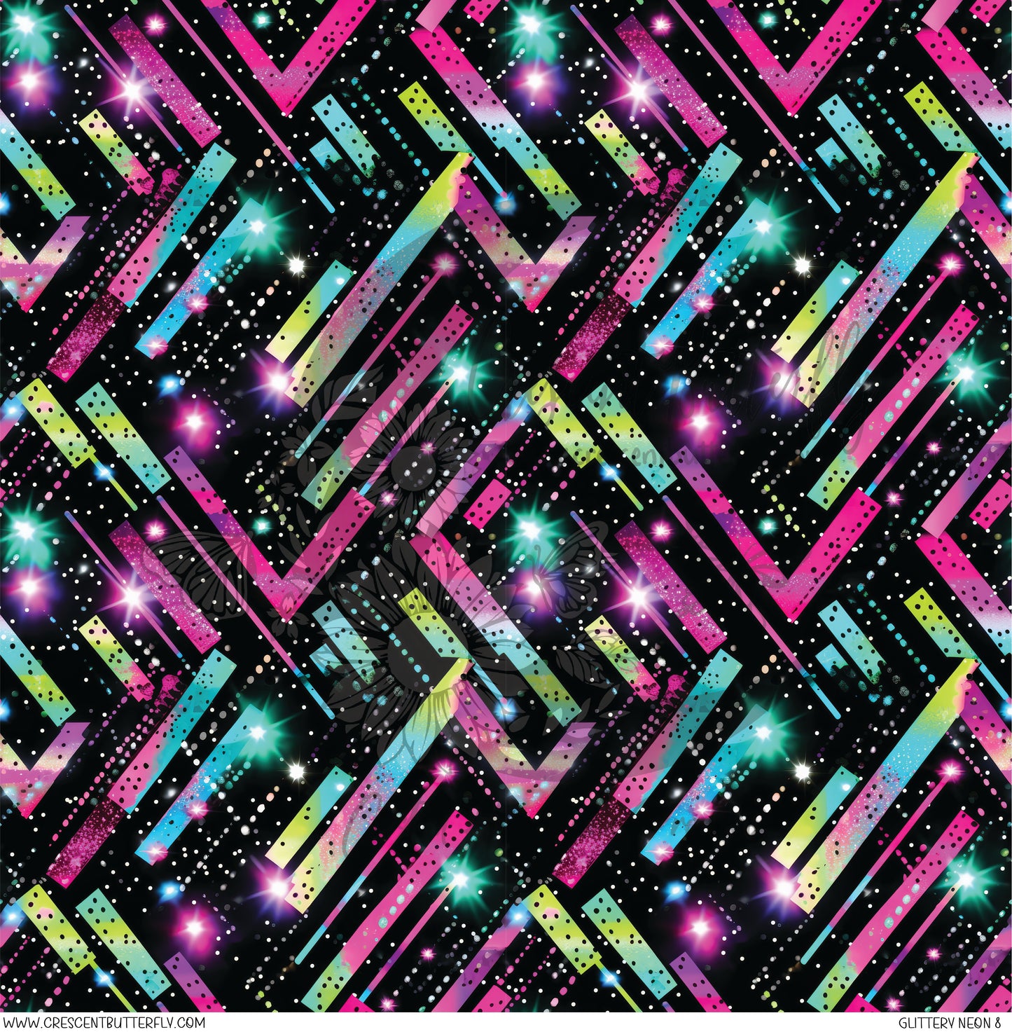 Glittery Neon 8 Printed Vinyl Sheet/Wrap