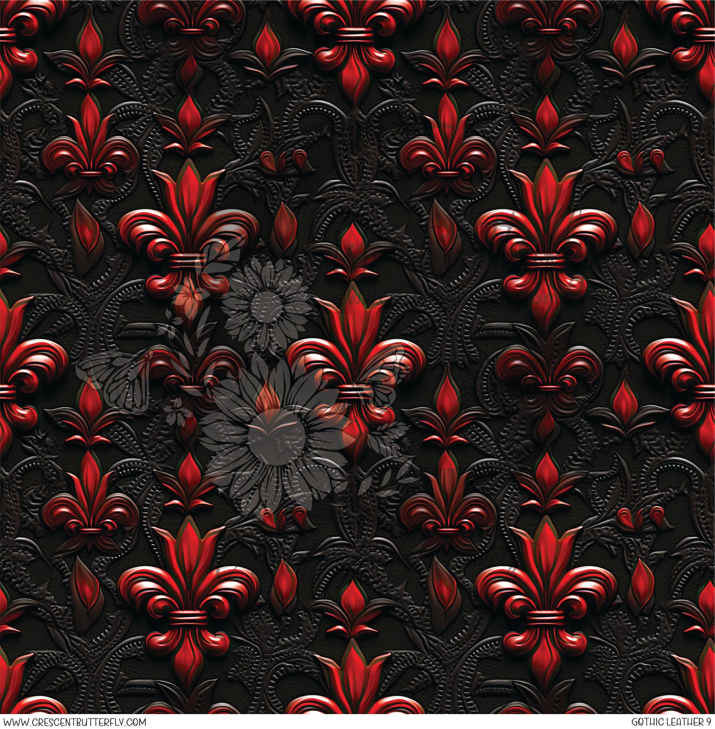 Gothic Leather 9 Printed Vinyl Sheet/Wrap
