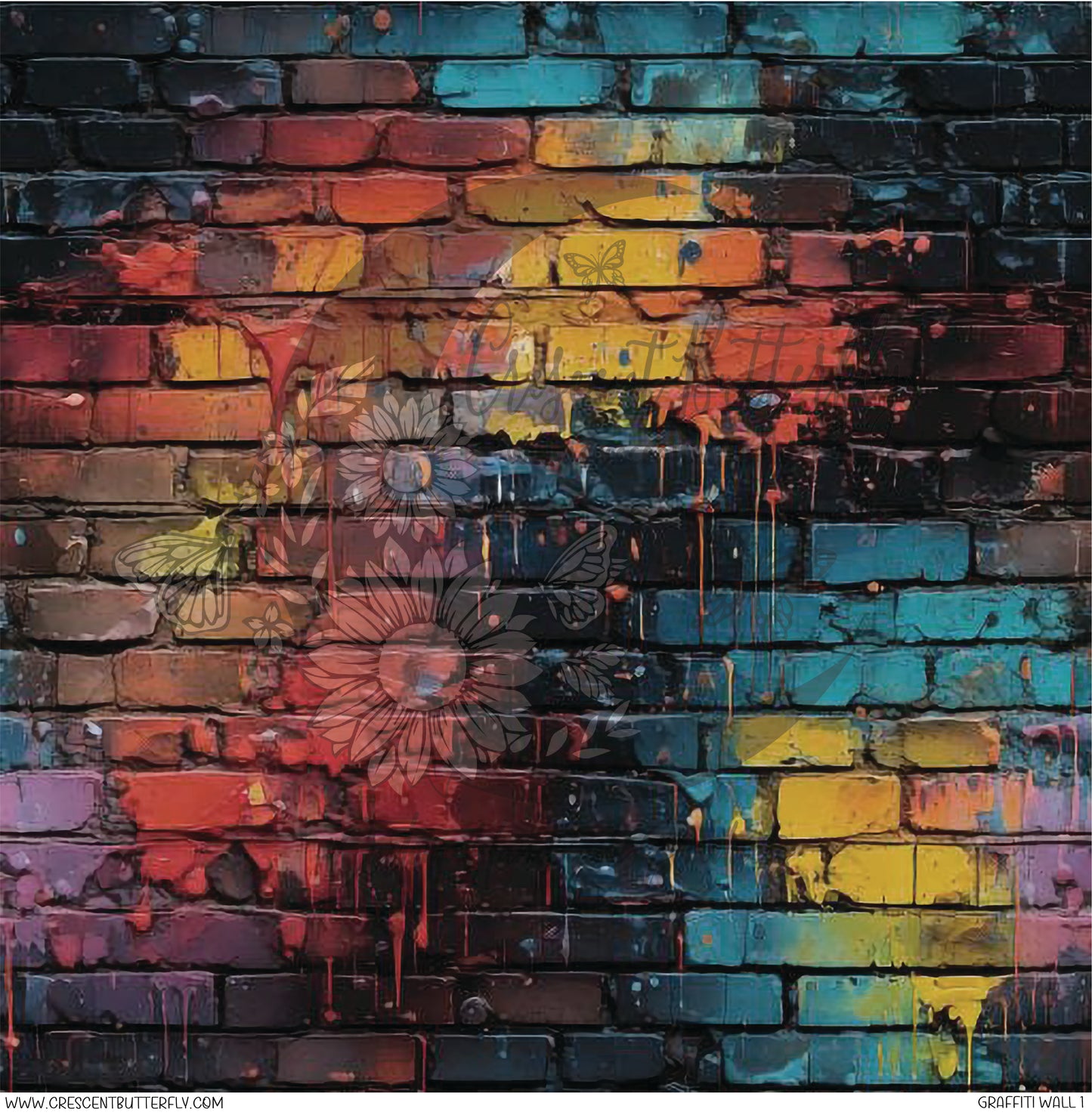 Graffiti Wall 1 Printed Vinyl Sheet/Wrap