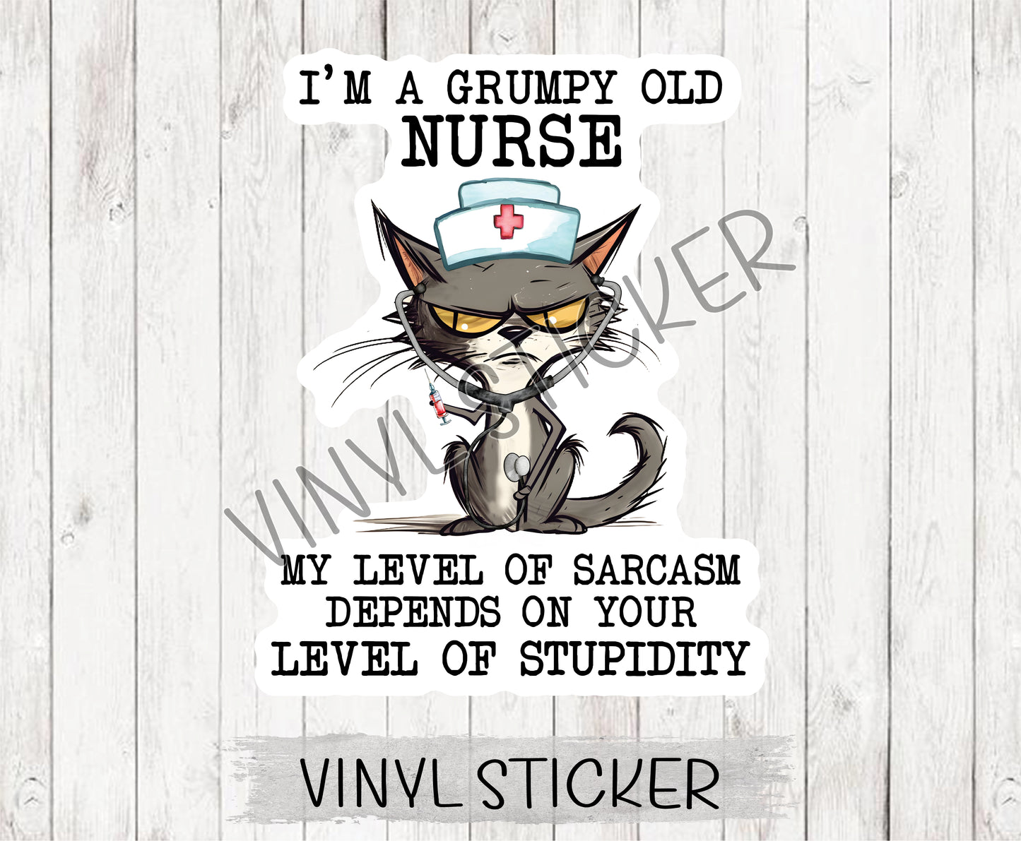 Grumpy Old Nurse Sticker