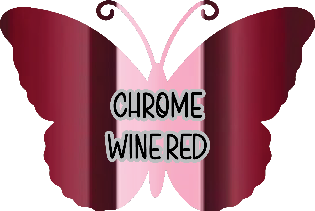 Chrome Wine Red Pre-Cut Pinstripe Vinyl Sheet