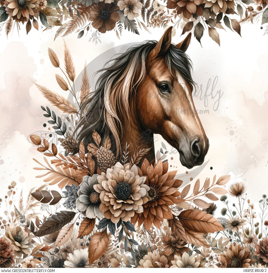 Horse Boho 2 Printed Vinyl Sheet/Wrap