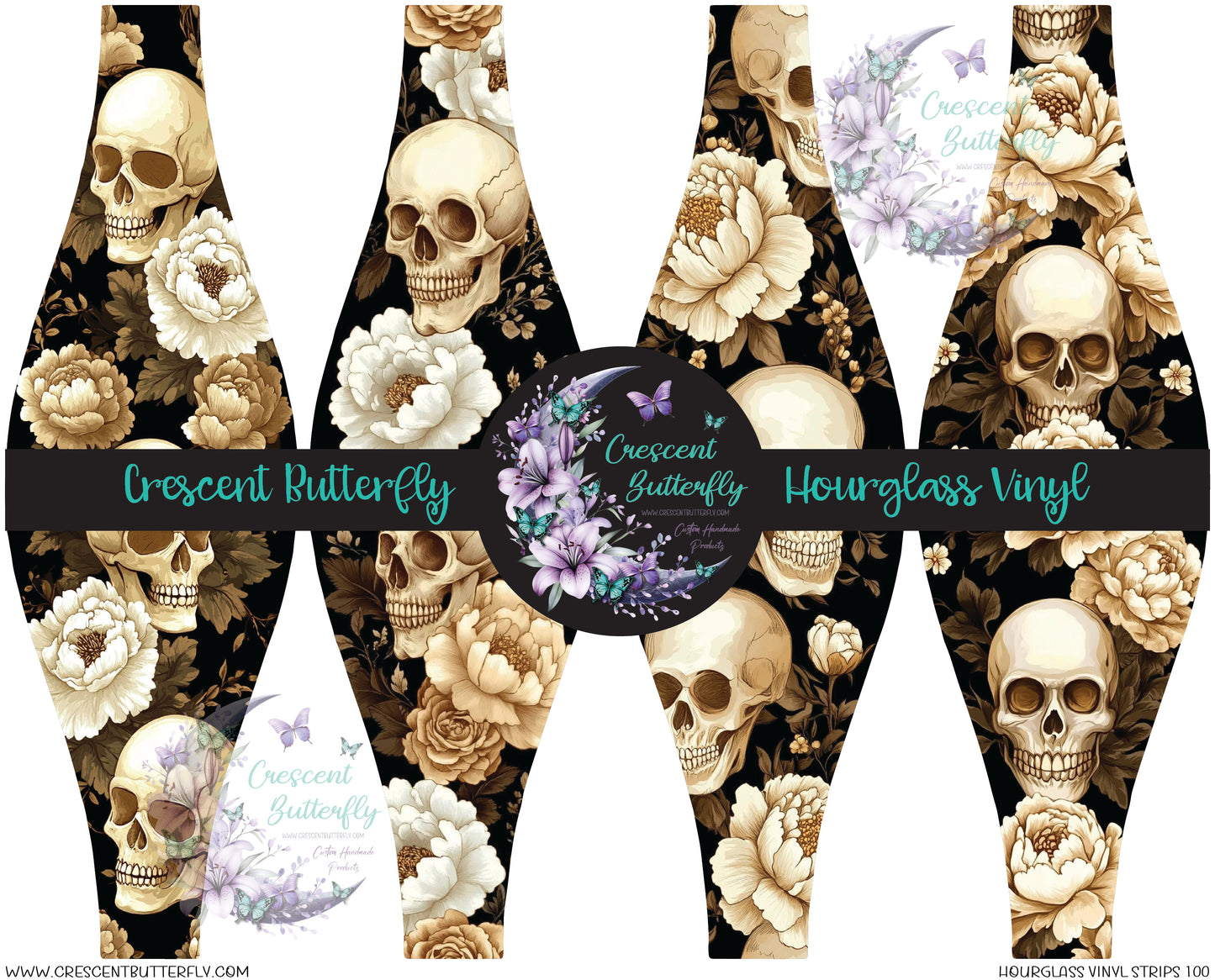 Hourglass Vinyl Strips 100 Printed Vinyl Sheet/Wrap