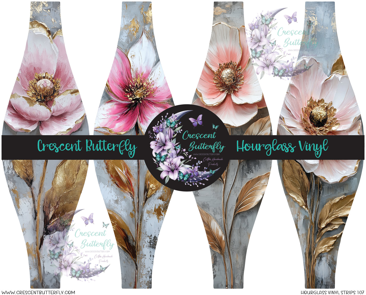 Hourglass Vinyl Strips 107 Printed Vinyl Sheet/Wrap