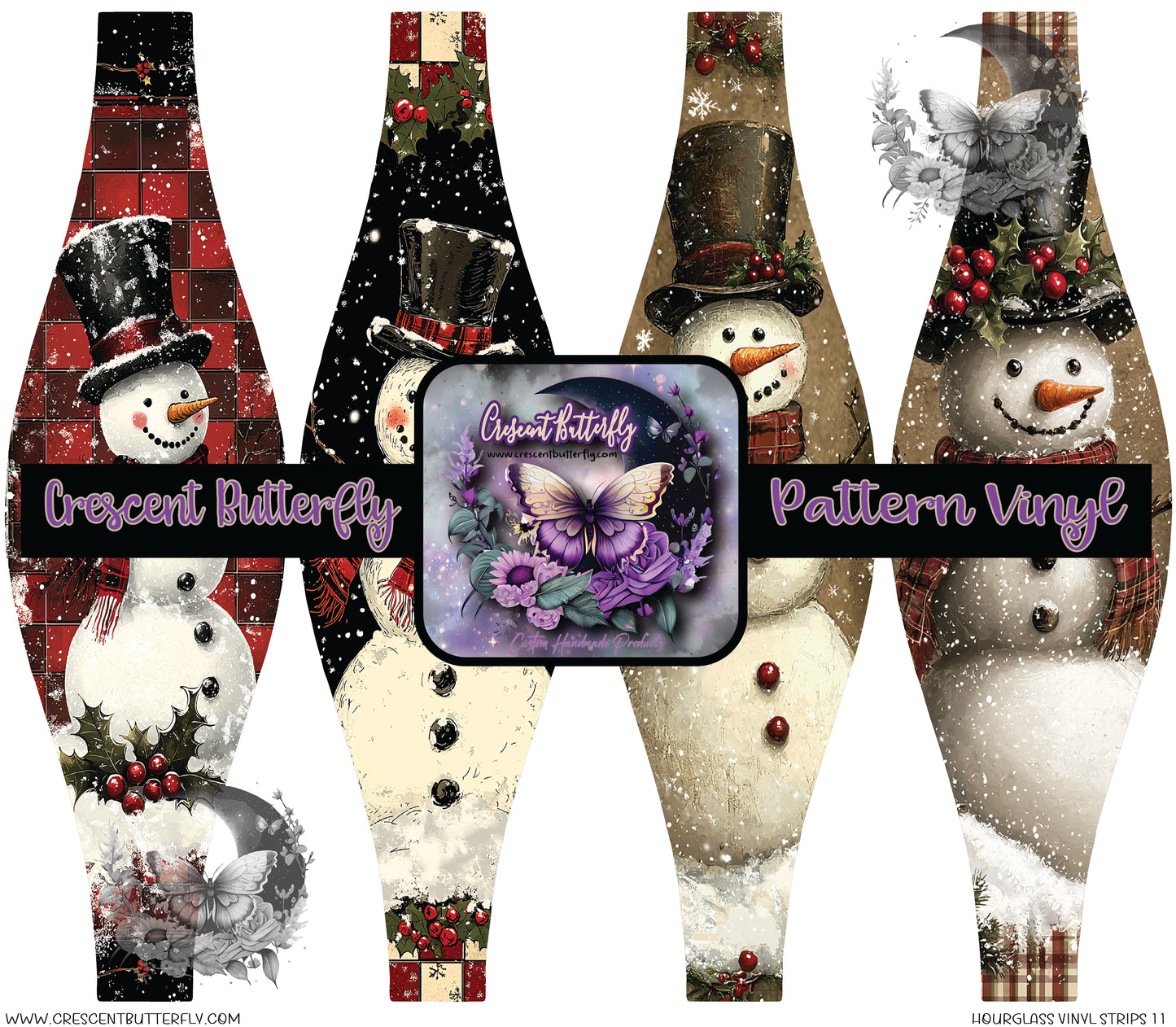 Hourglass Vinyl Strips 11 Printed Vinyl Sheet/Wrap