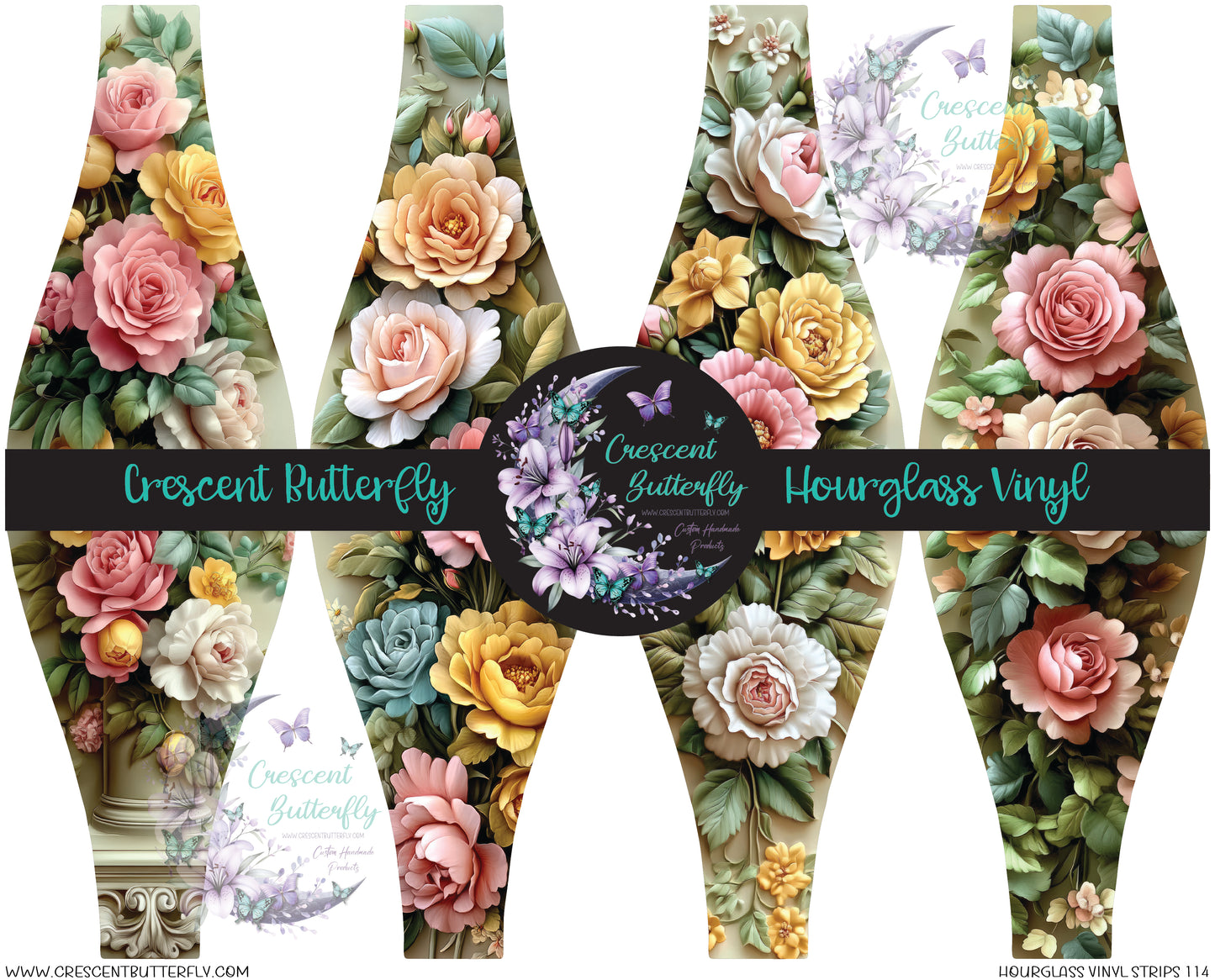 Hourglass Vinyl Strips 114 Printed Vinyl Sheet/Wrap