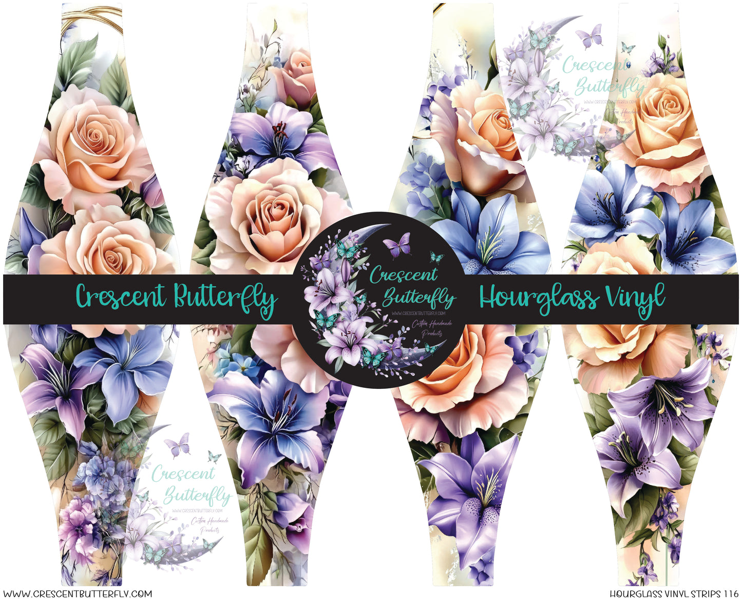 Hourglass Vinyl Strips 116 Printed Vinyl Sheet/Wrap