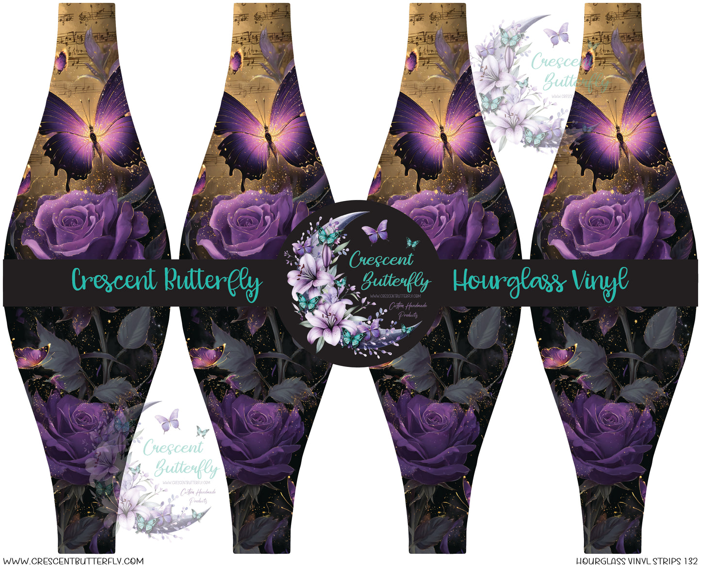 Hourglass Vinyl Strips 132 Printed Vinyl Sheet/Wrap