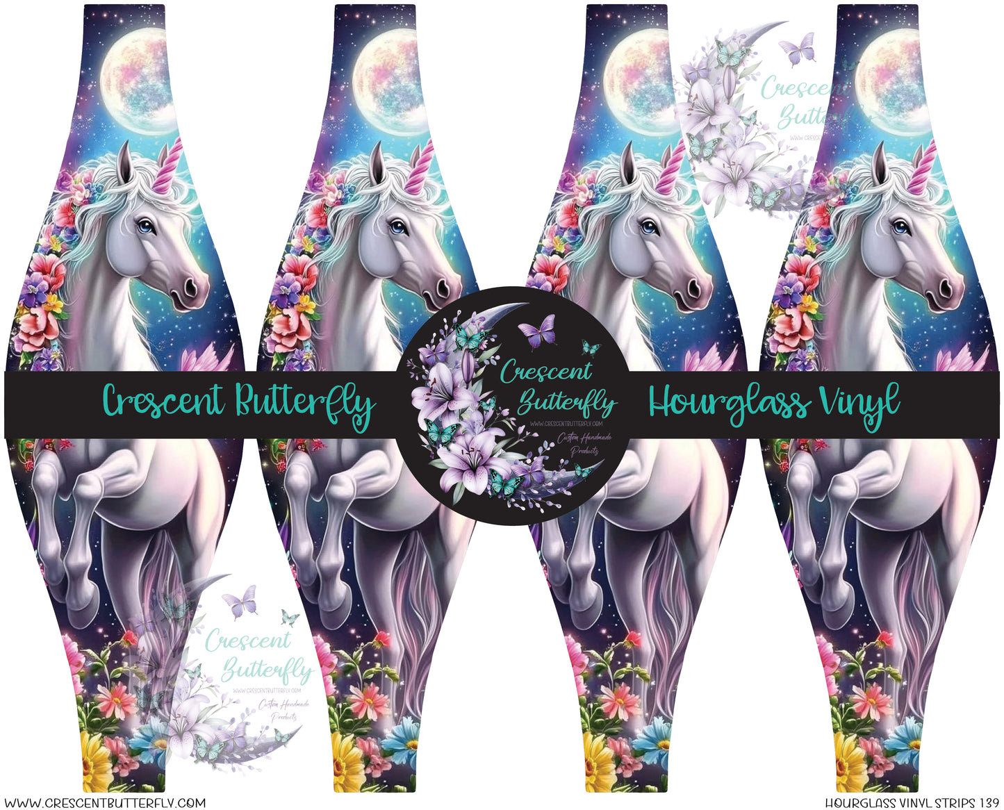 Hourglass Vinyl Strips 139 Printed Vinyl Sheet/Wrap