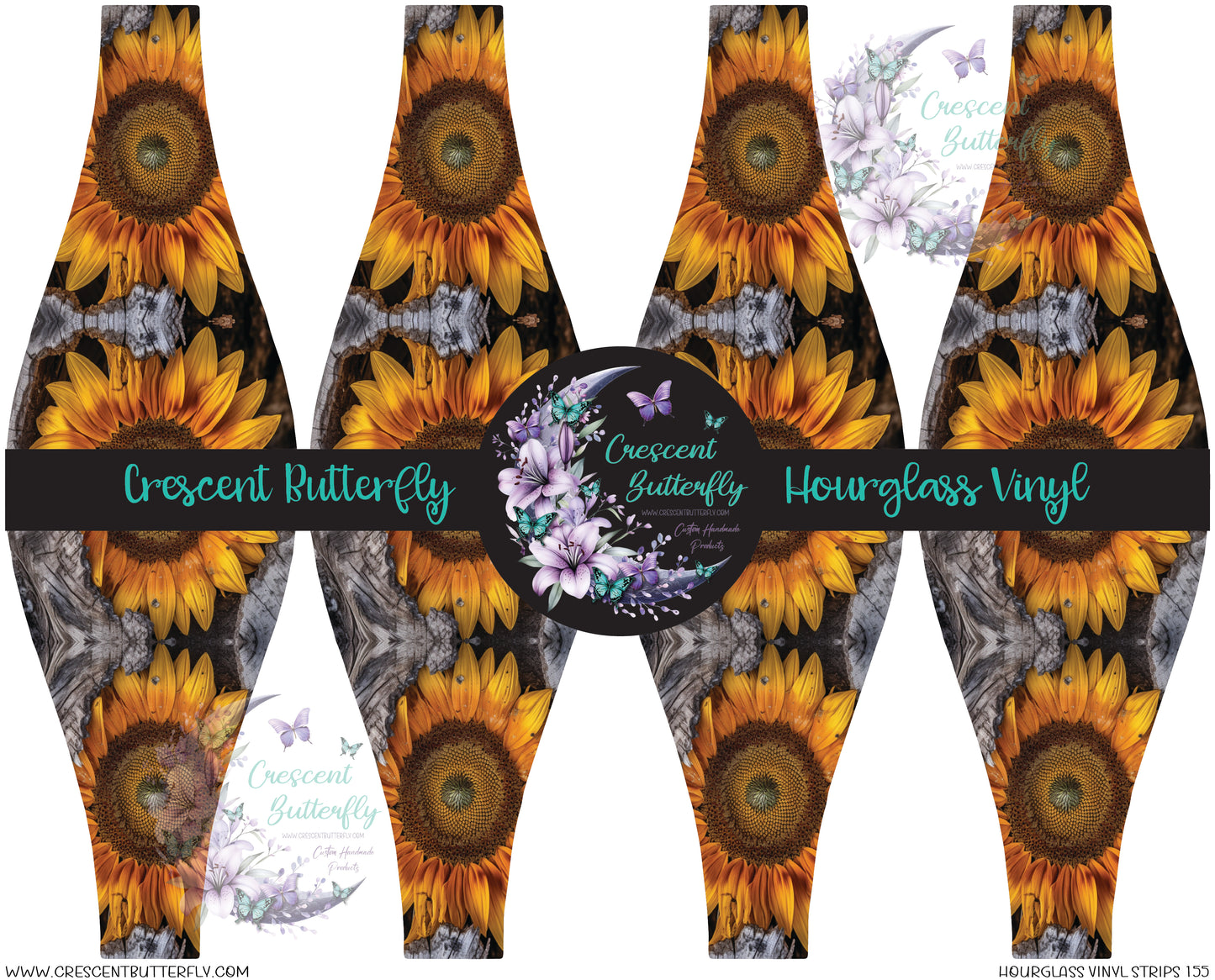 Hourglass Vinyl Strips 155 Printed Vinyl Sheet/Wrap