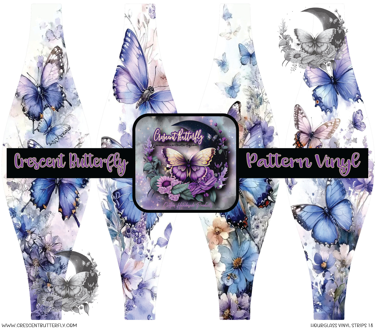 Hourglass Vinyl Strips 18 Printed Vinyl Sheet/Wrap