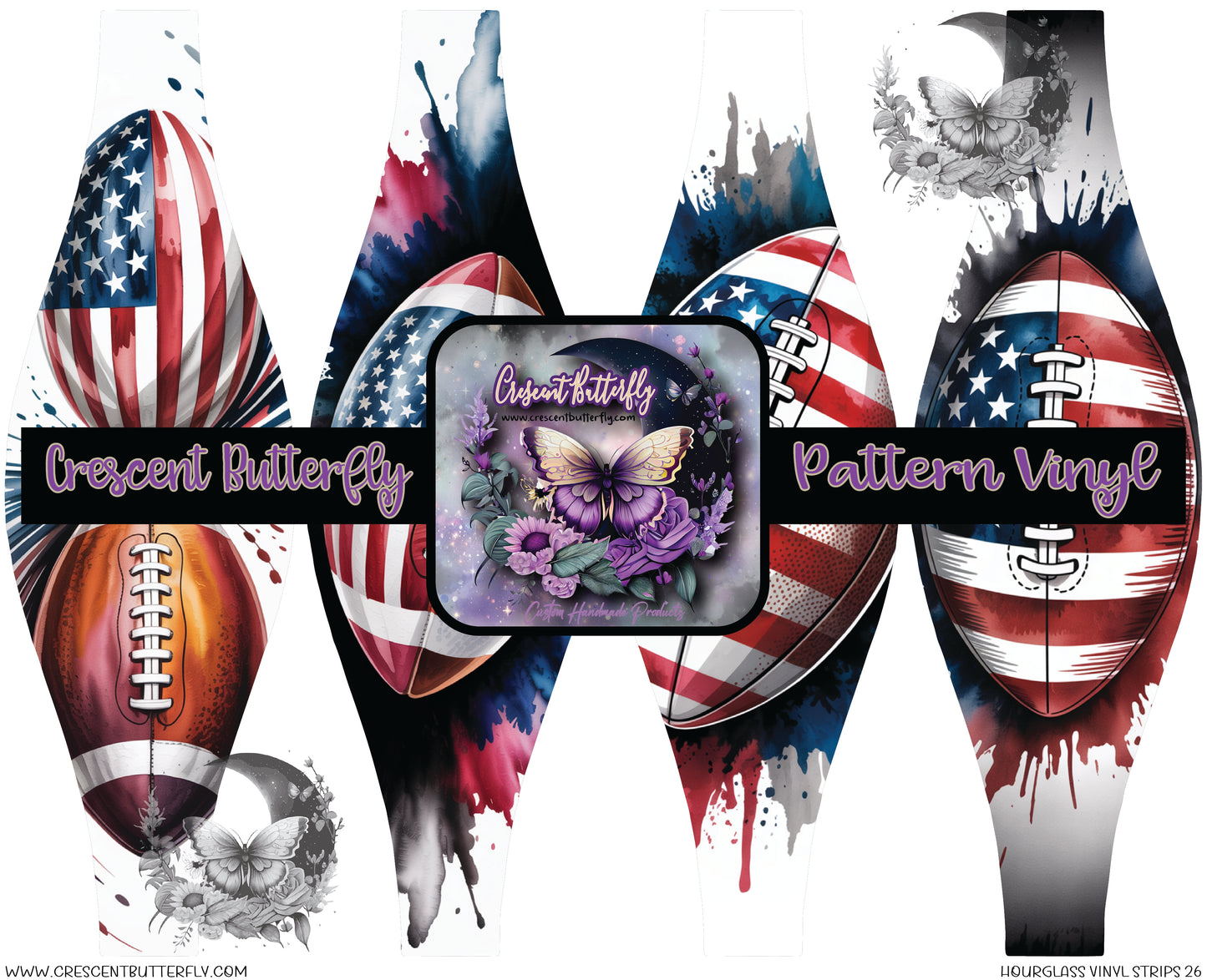 Hourglass Vinyl Strips 26 Printed Vinyl Sheet/Wrap