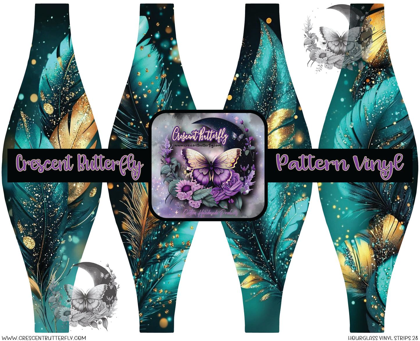 Hourglass Vinyl Strips 28 Printed Vinyl Sheet/Wrap