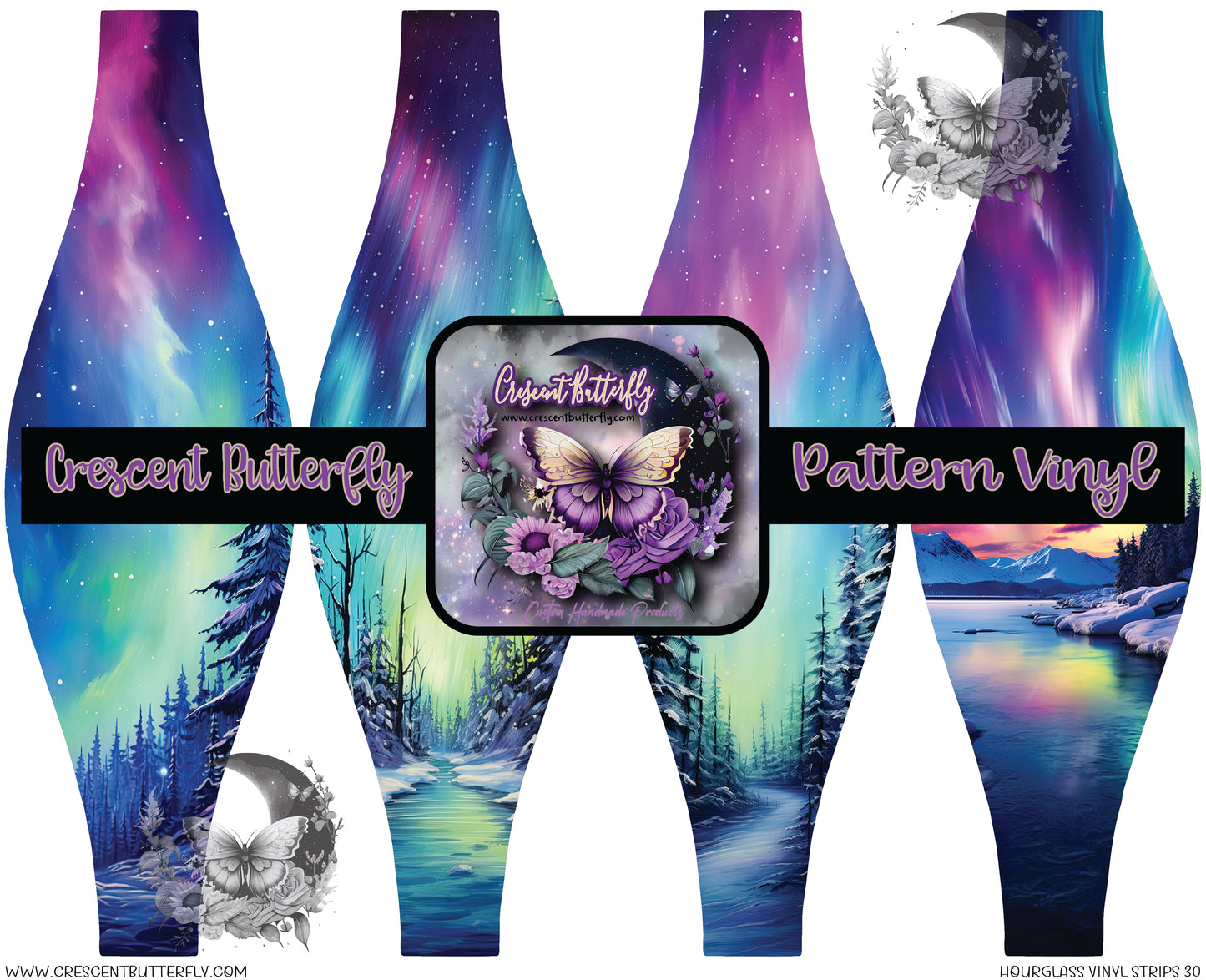 Hourglass Vinyl Strips 30 Printed Vinyl Sheet/Wrap