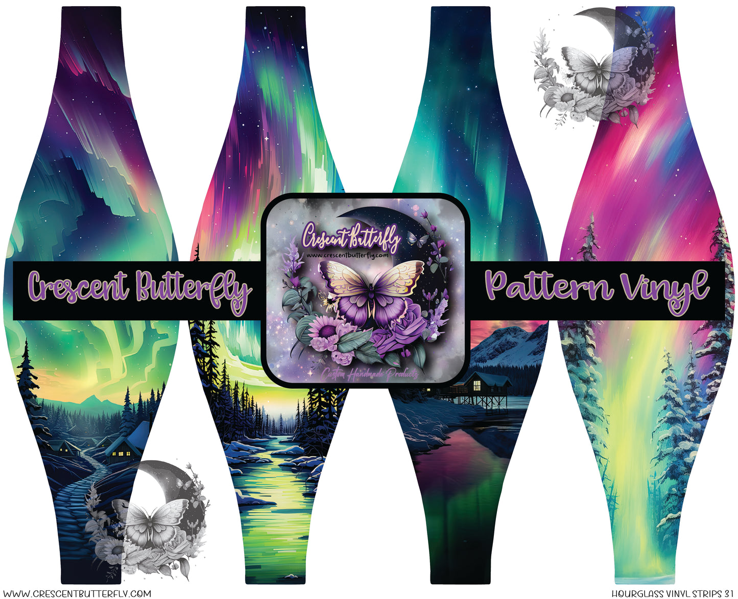 Hourglass Vinyl Strips 31 Printed Vinyl Sheet/Wrap