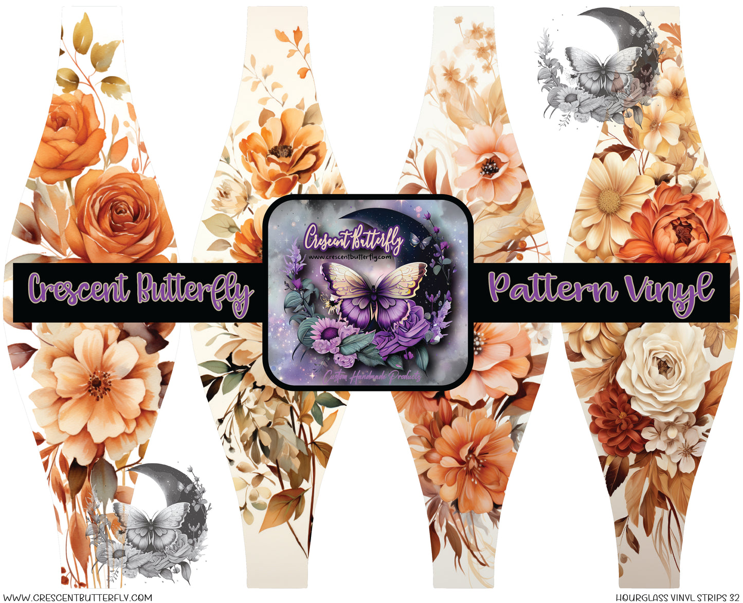 Hourglass Vinyl Strips 32 Printed Vinyl Sheet/Wrap