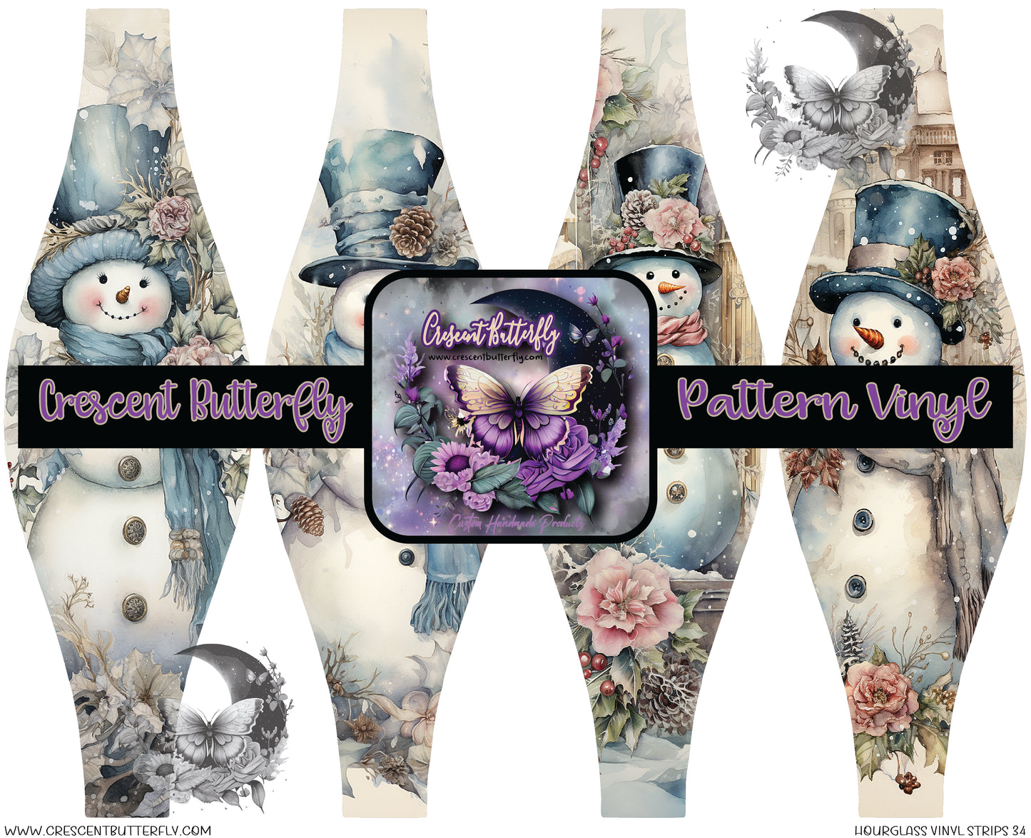 Hourglass Vinyl Strips 34 Printed Vinyl Sheet/Wrap