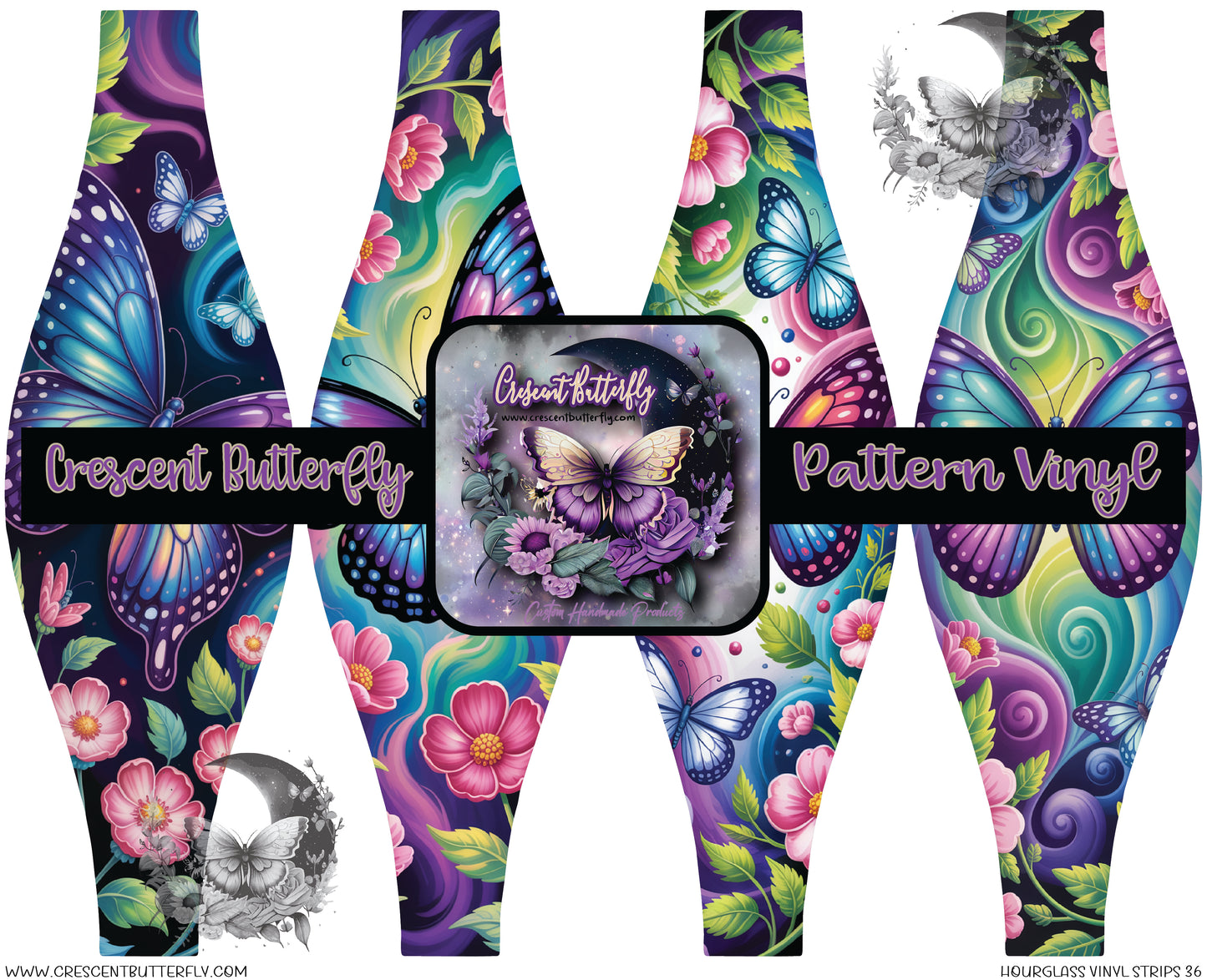 Hourglass Vinyl Strips 36 Printed Vinyl Sheet/Wrap