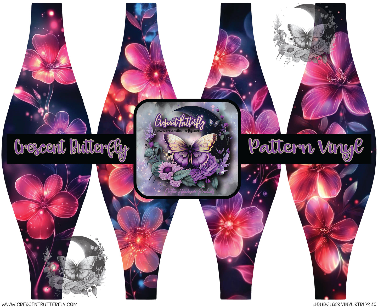 Hourglass Vinyl Strips 40 Printed Vinyl Sheet/Wrap