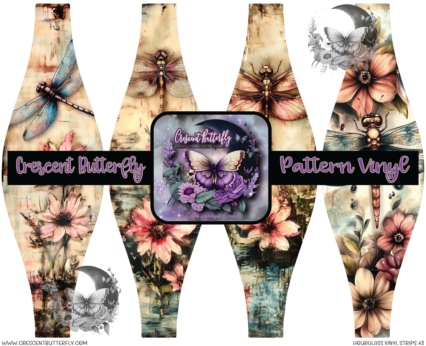 Hourglass Vinyl Strips 43 Printed Vinyl Sheet/Wrap