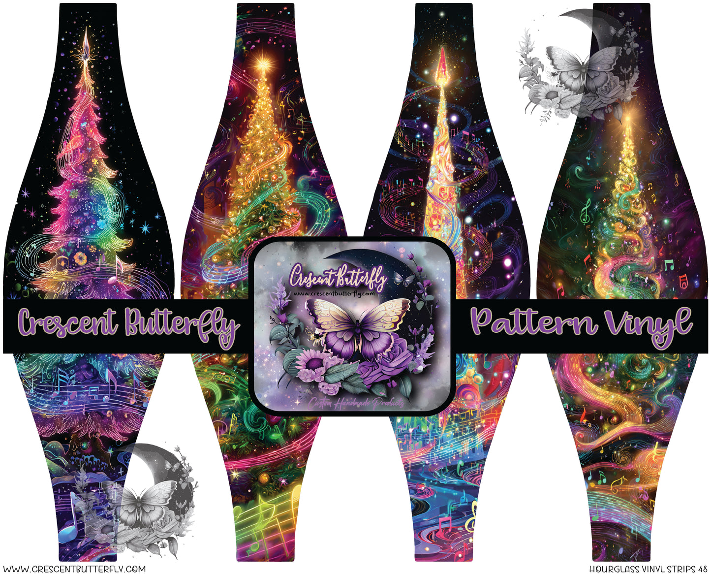 Hourglass Vinyl Strips 48 Printed Vinyl Sheet/Wrap