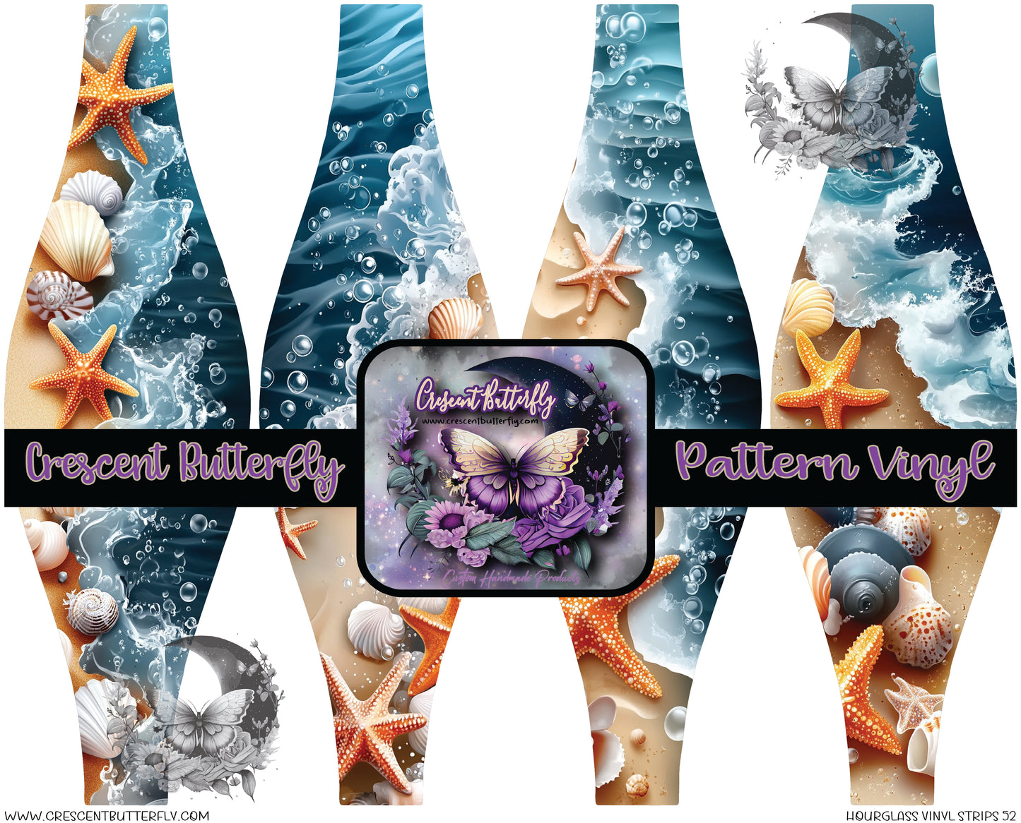 Hourglass Vinyl Strips 52 Printed Vinyl Sheet/Wrap