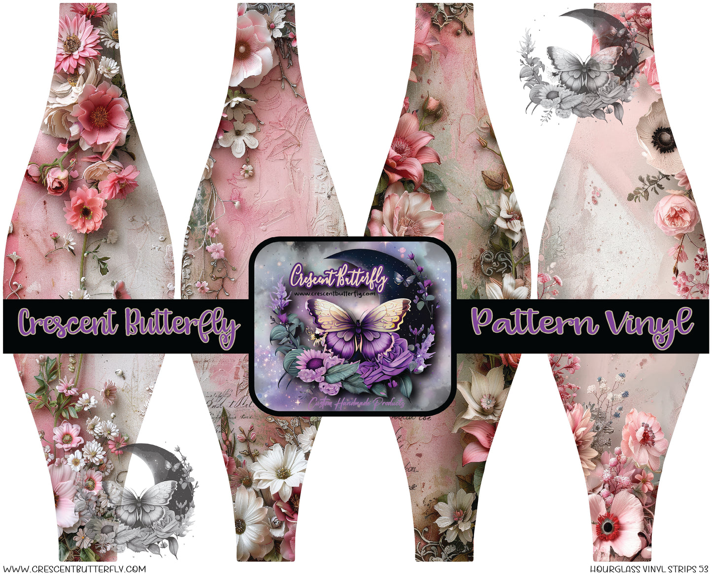 Hourglass Vinyl Strips 53 Printed Vinyl Sheet/Wrap