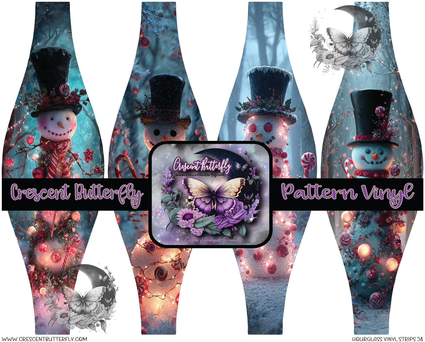 Hourglass Vinyl Strips 58 Printed Vinyl Sheet/Wrap