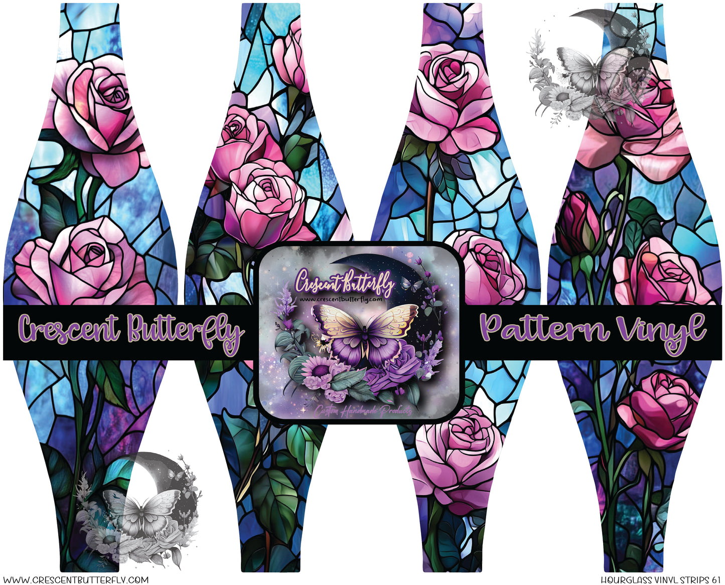 Hourglass Vinyl Strips 61 Printed Vinyl Sheet/Wrap