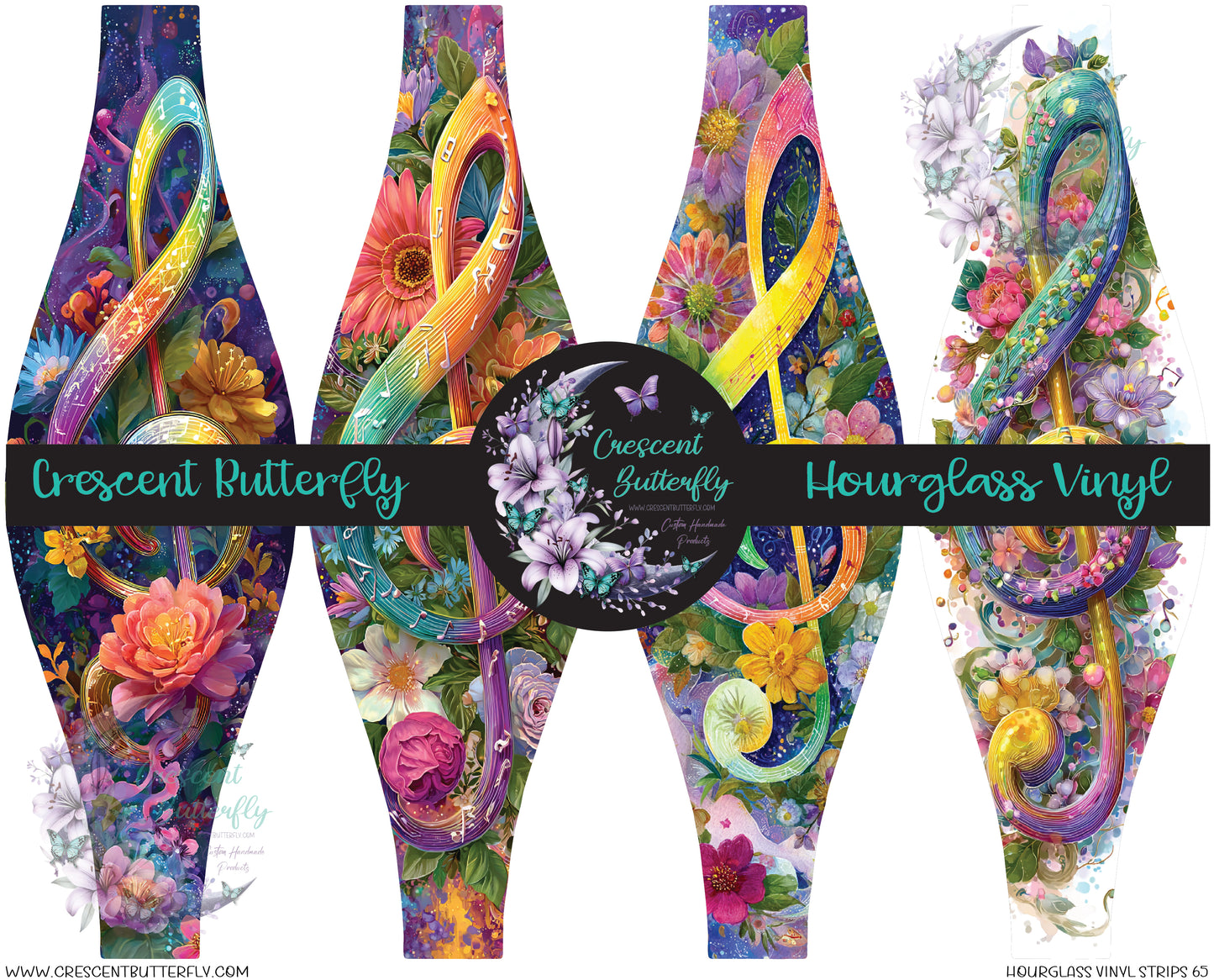 Hourglass Vinyl Strips 65 Printed Vinyl Sheet/Wrap