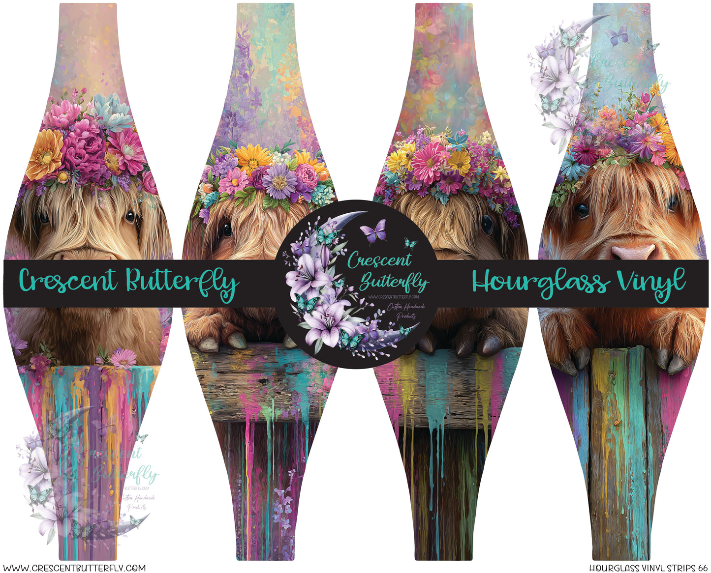 Hourglass Vinyl Strips 66 Printed Vinyl Sheet/Wrap