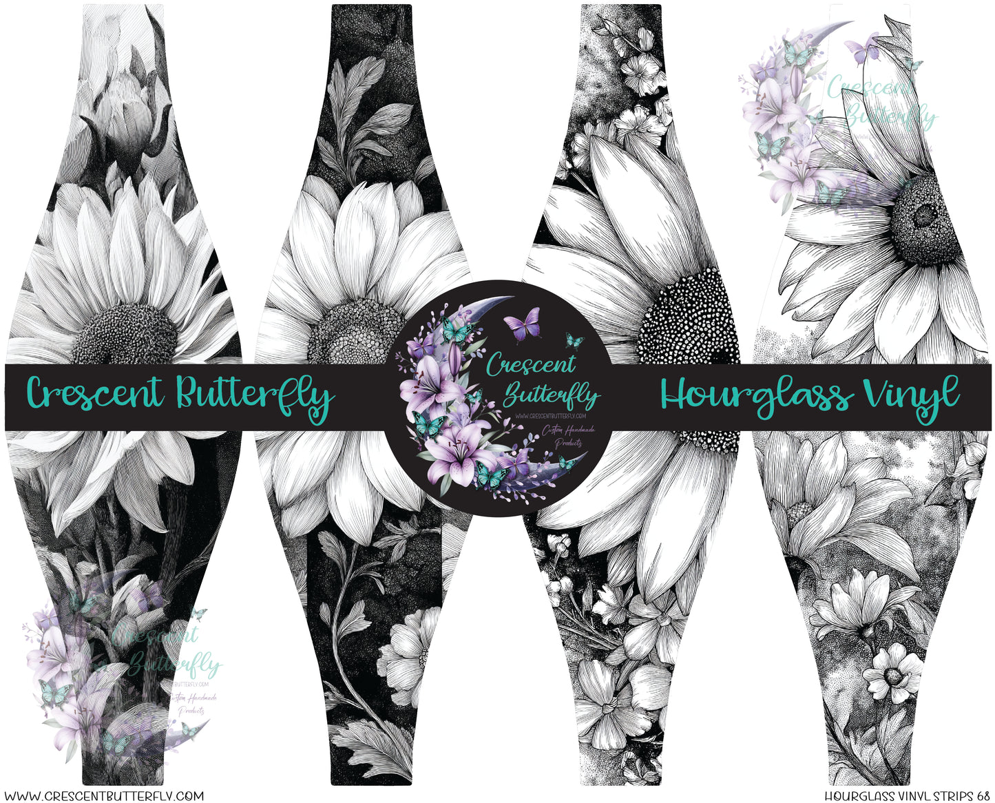 Hourglass Vinyl Strips 68 Printed Vinyl Sheet/Wrap