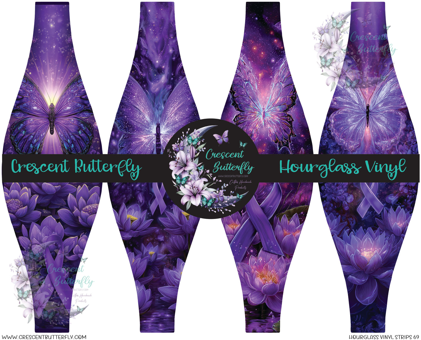 Hourglass Vinyl Strips 69 Printed Vinyl Sheet/Wrap