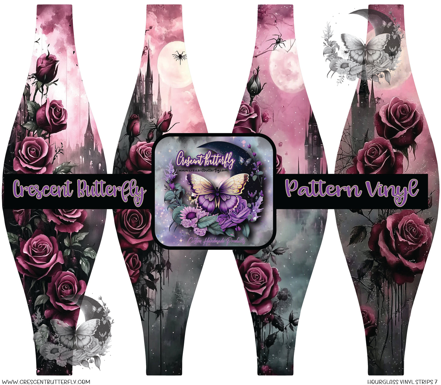 Hourglass Vinyl Strips 7 Printed Vinyl Sheet/Wrap